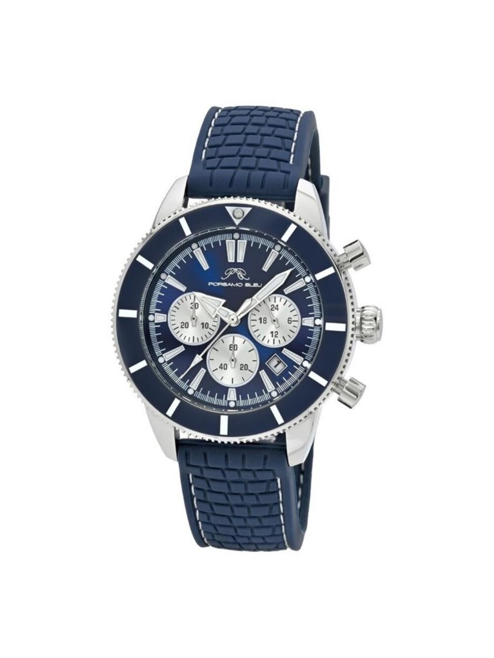 NWT Porsamo Bleu Brandon Chronograph Quartz Blue Dial Men's Watch